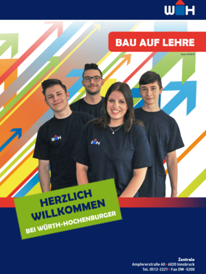 Broschüre mit den Lehrlingen von Würth Hochenburger