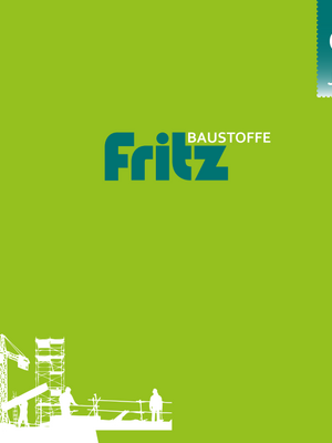 Vorschaubild von der Broschüre für Fritz Baustoffe