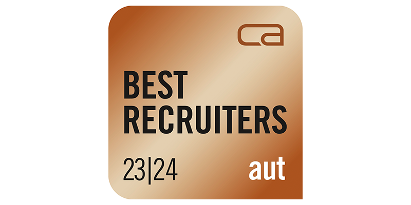 Zertifikat für Auszeichnung von Best Recruiters für das Jahr 23/24