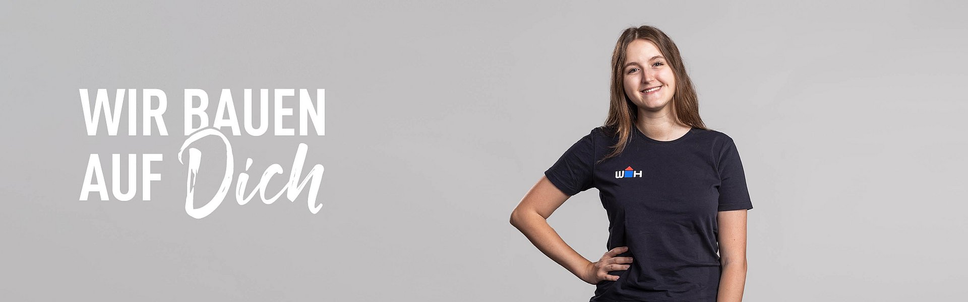 Mitarbeiterin für WH Lehrlinge beim Fotoshooting